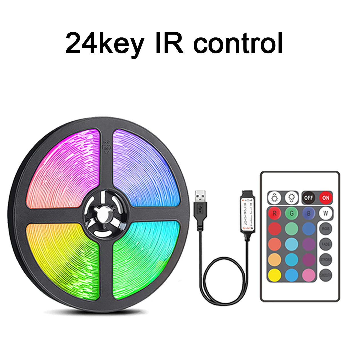 Led Strip Lights with Key Remote - 44 Key RGB Color Changing