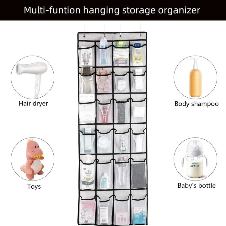Over The Door Shoe Rack - 12 Pair Hanging Shoe Organizer