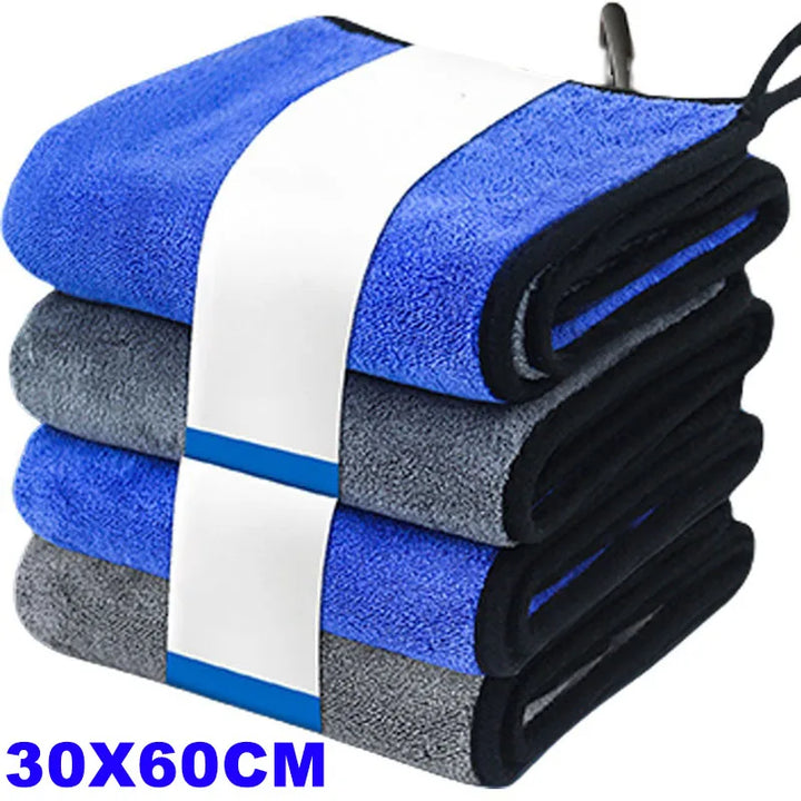 4pcs Microfiber Car Washing Towel - Soft & Quick Drying