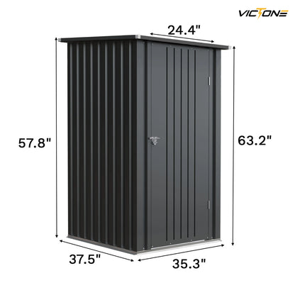 Victone 3' x 3' Compact Outdoor Storage Shed, Durable Small Garden Tool Storage