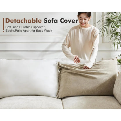Oversized Loveseat Sofa, Modern Modular Sectional Couch, 2-Seat 24.5"