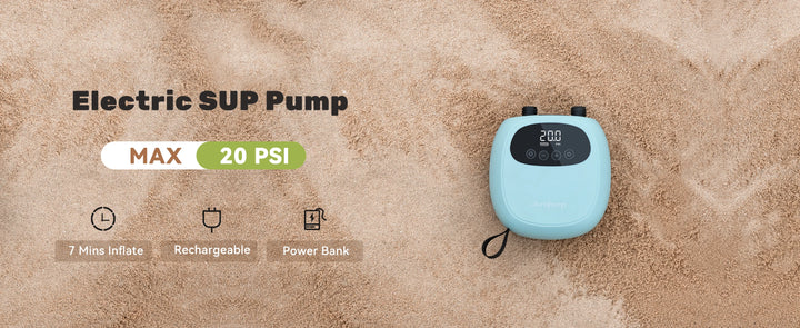 Electric 20PSI SUP Pump 38.48Wh Battery - Portable Air Pump