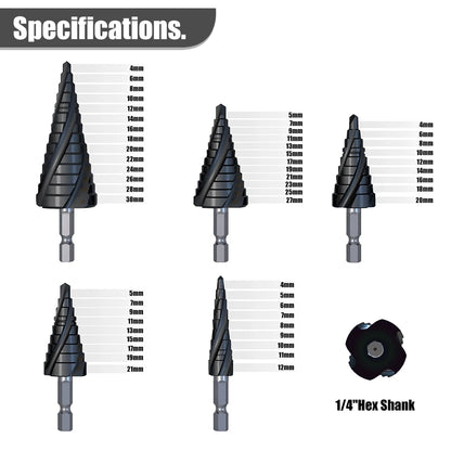M35 Cobalt 4-Flute Step Drill Bit