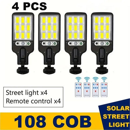 1/2/4-Pack Solar Outdoor Wall Lights with Remote Control and Motion Sensor, Adjustable 3 Modes