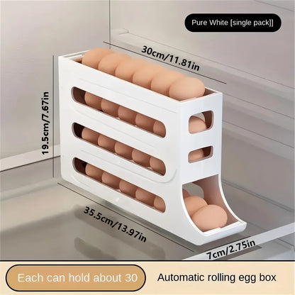 4 Tiers Egg Holder for Fridge, 30 Eggs Storage Rack