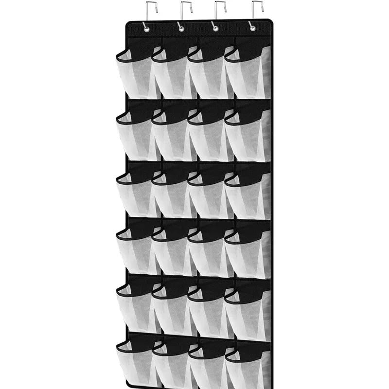 Over The Door Shoe Rack - 12 Pair Hanging Shoe Organizer