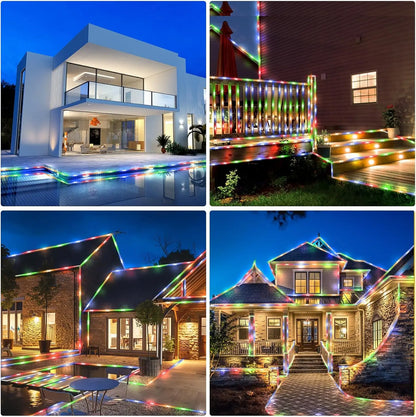 Solar Rope Lights, Waterproof IP65 String Lights, Solar Outdoor Lights, 8 Modes, Garden Christmas Lights
