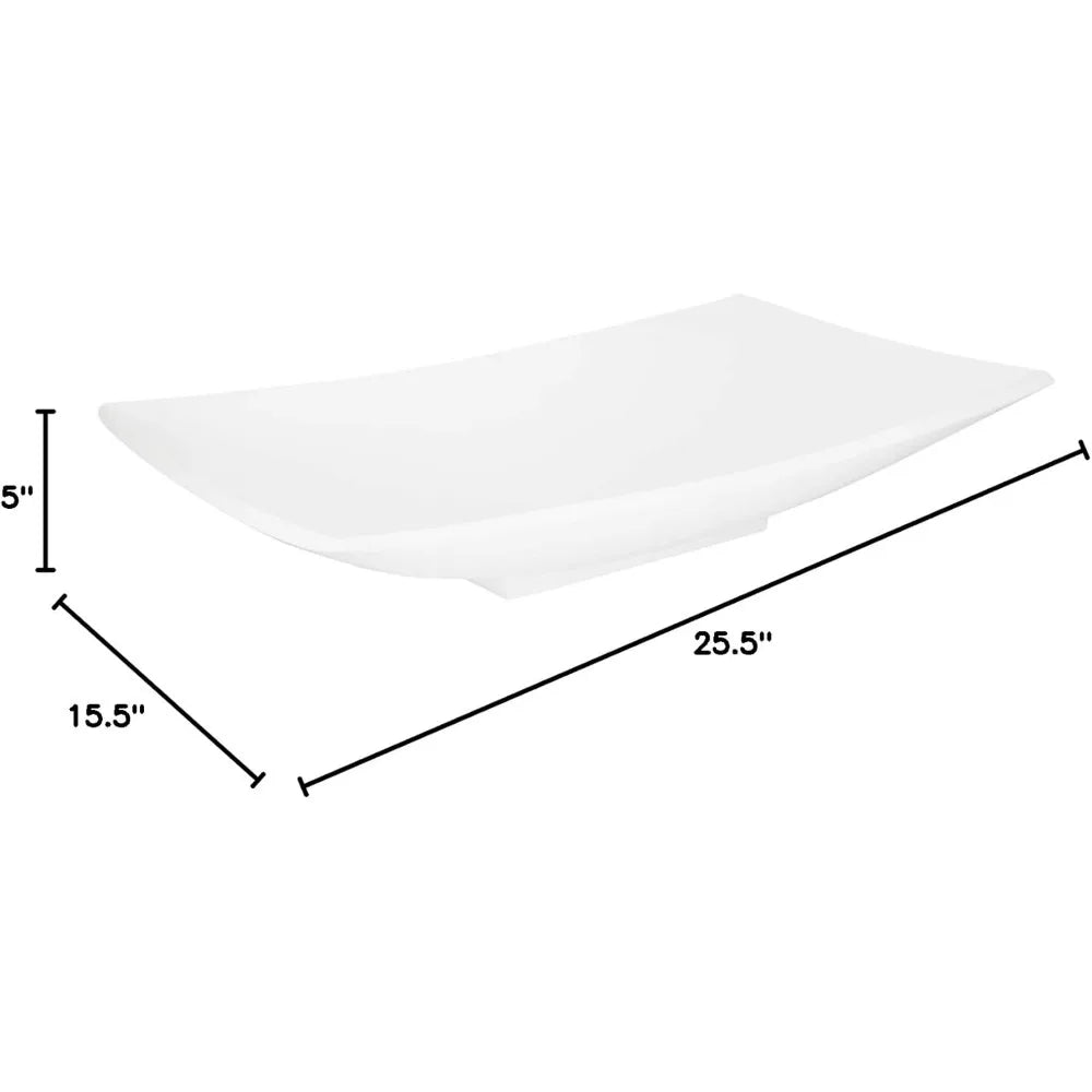 Violette 26" Resin Vessel Bathroom Sink - White