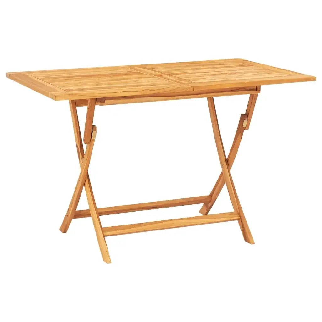 Natural Teak Solid Wood Medium Foldable Garden Dining Set Outdoor Furniture Compact Design