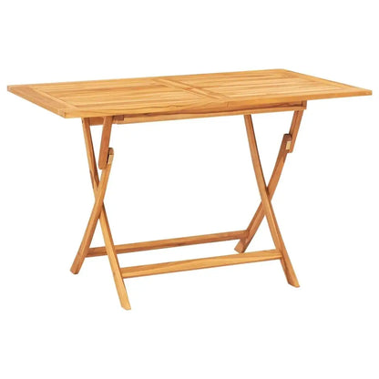 Natural Teak Solid Wood Medium Foldable Garden Dining Set Outdoor Furniture Compact Design