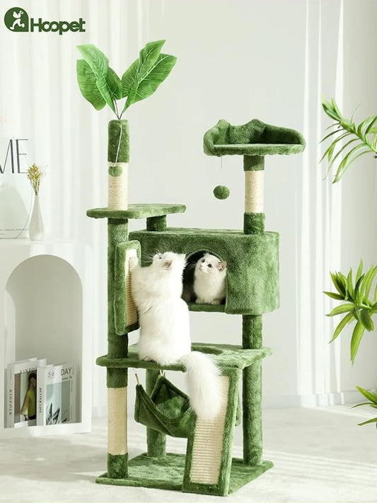 HOOPET Indoor Cat Tree Tower With Scratching Board