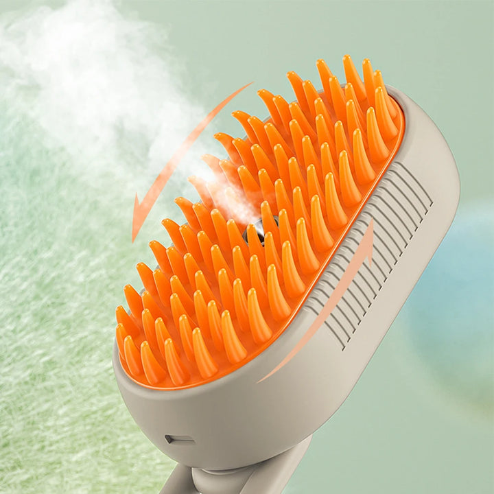 Cat Steam Brush Dog Brush 3 in 1 Electric - Steamy Pet Grooming