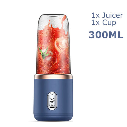 Portable Mixer with 6 Blades Juicer Cup Set