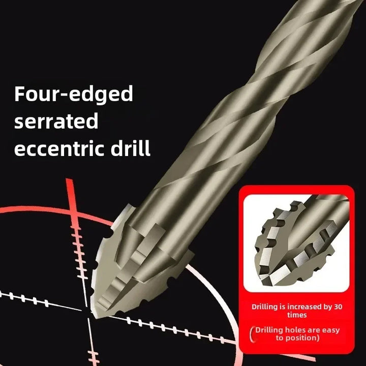 4-Blade Saw Tooth Eccentric Drill Bit | Efficient Drill & Tap