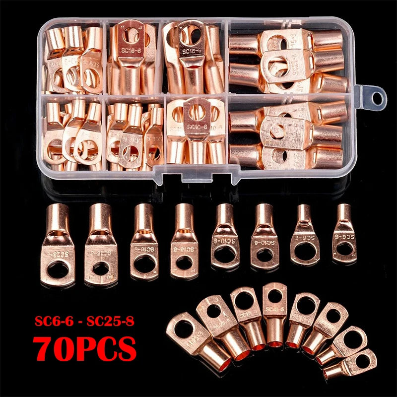 Ring Terminal Cable Shoes - Heavy Duty Copper SC Terminals