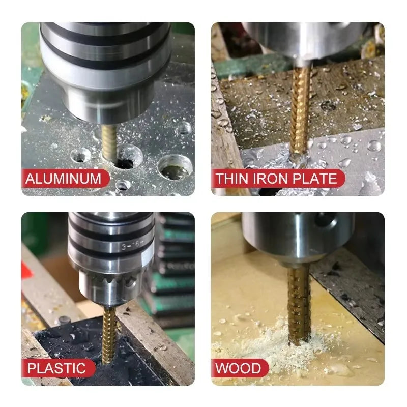 6Pcs Step Drill Bit Set | Titanium HSS Metal Hole Cutter