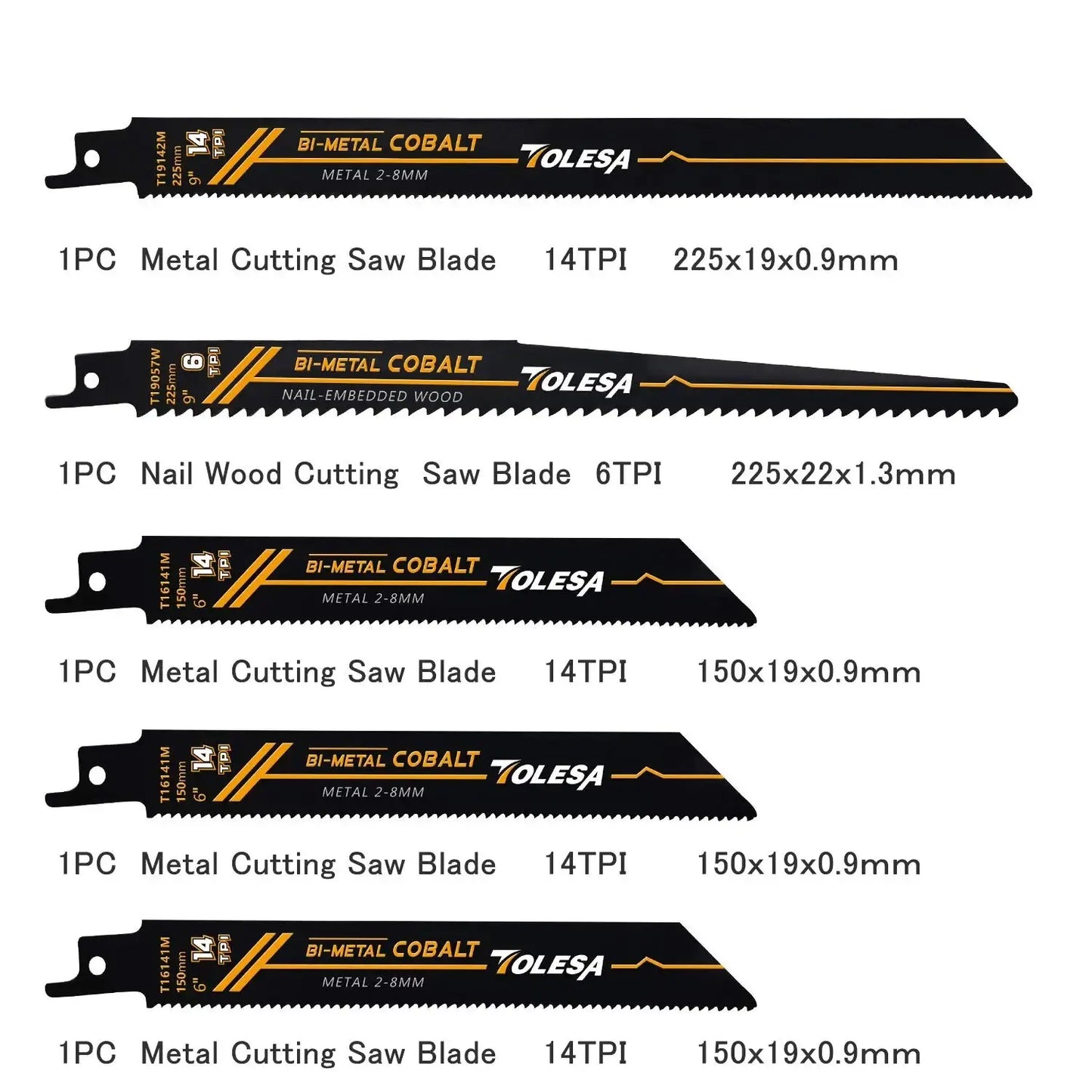 10PCS Reciprocating Bi-metal Saw Blades