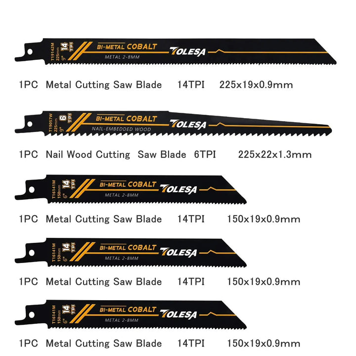 10PCS Reciprocating Bi-metal Saw Blades - Sawzall Blade Set