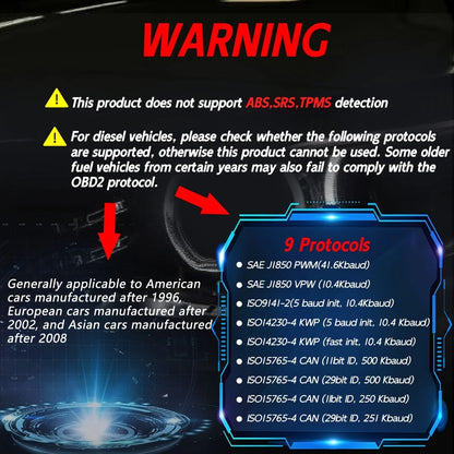 Professional OBD2 Scanner - USB-powered
