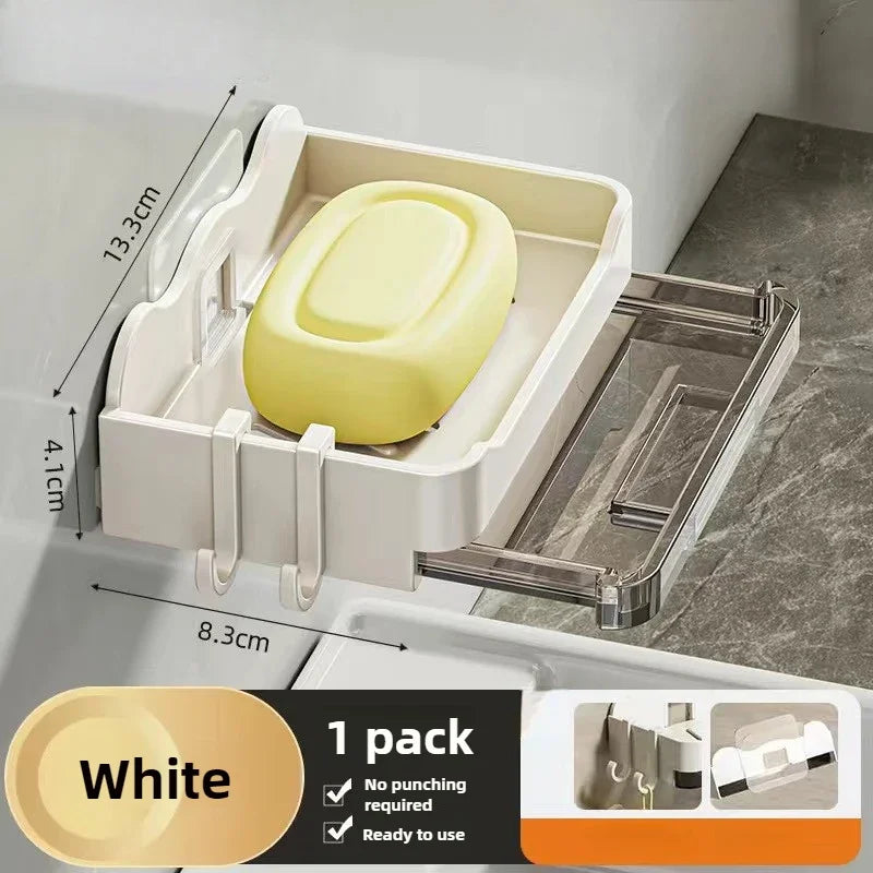 Bathroom Soap Holder - Wall Mounted Double Drainage Dish