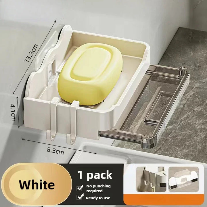Bathroom Soap Holder - Wall Mounted Double Drainage Dish