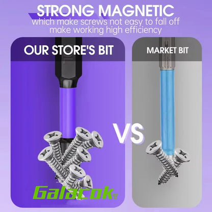 Magnetic Impact Phillips Bit Set - Anti-Slip Long Driver