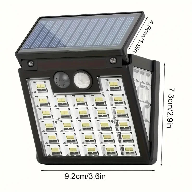 2 or 4PCS Solar Light Motion Sensor Outdoor Light 3 Lighting Modes Waterproof 72LED