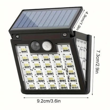 2 or 4PCS Solar Light Motion Sensor Outdoor Light 3 Lighting Modes Waterproof 72LED