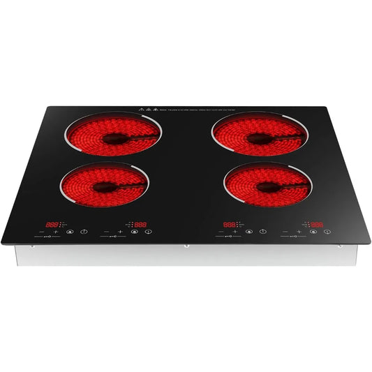 4 Burner Portable Cooktop with LED Display 3000W