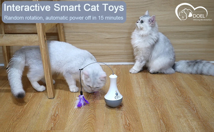 Cat Interactive Toys Funny Feather Kitten Teaser - Automatic Toy
