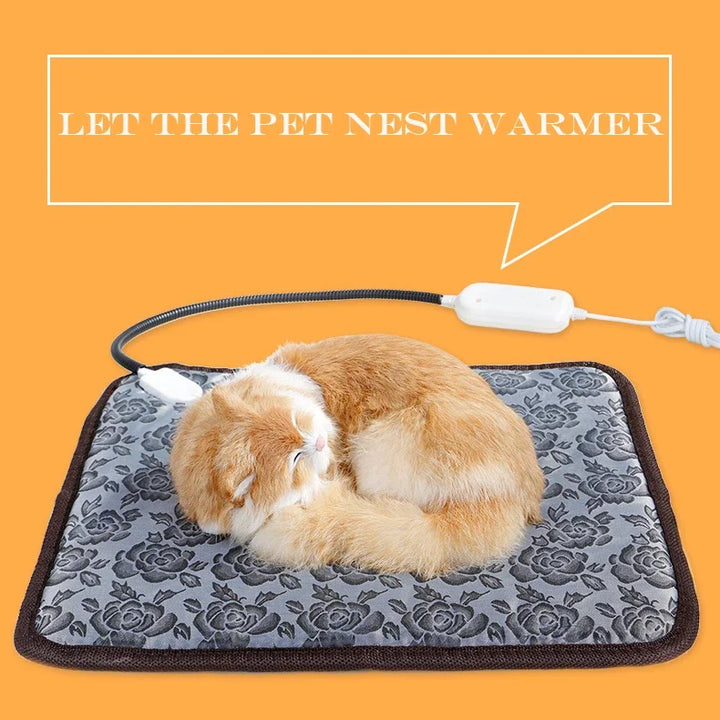 Pet Heated Mat Dog Temperature Adjustable - Waterproof Pad