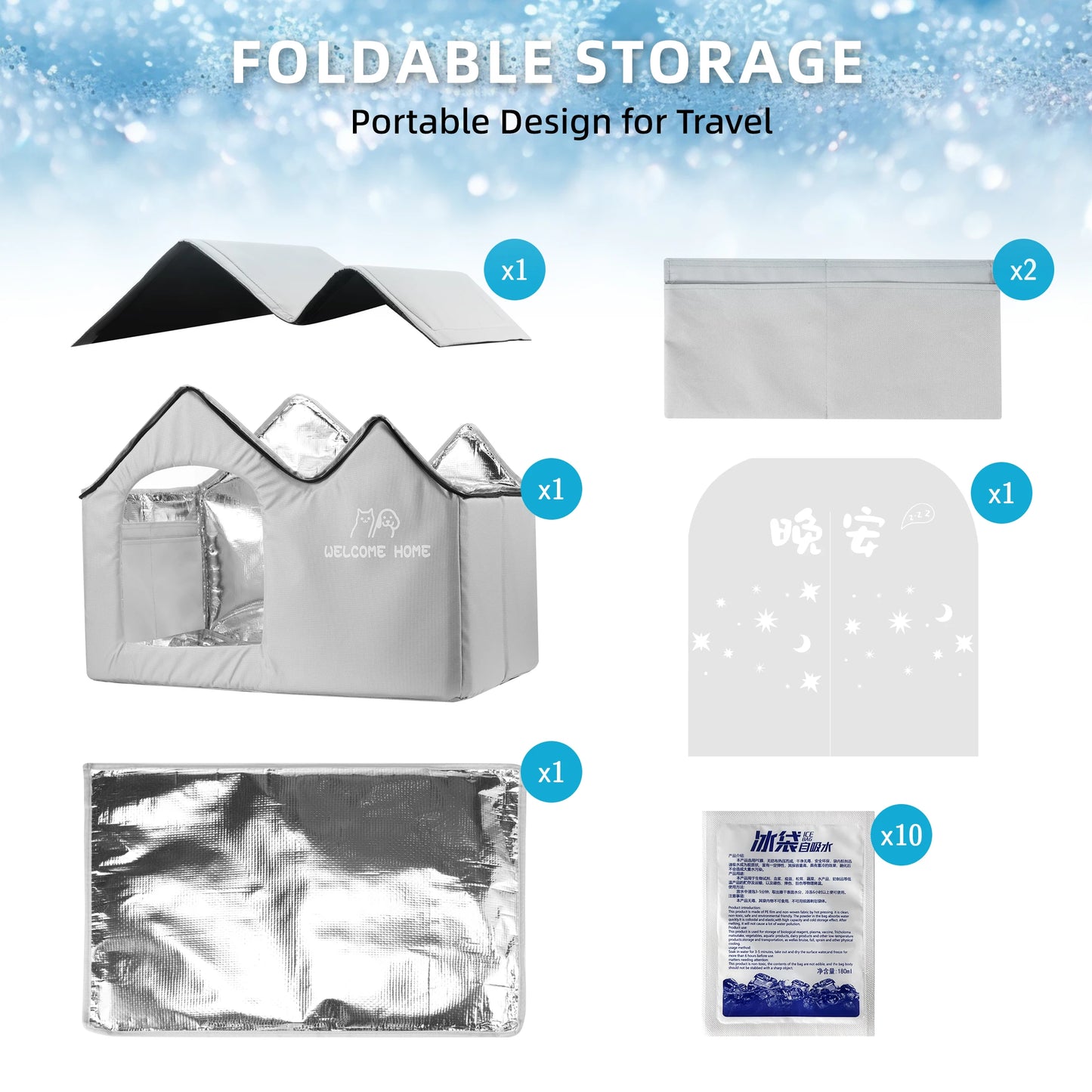 Air Conditioning House Summer Cat Cooling, Dog Ice House