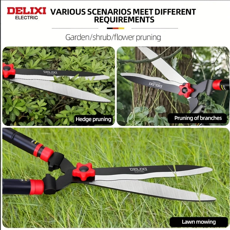 Garden Hedge Shears, 10in/12in Manual Hedge Clippers