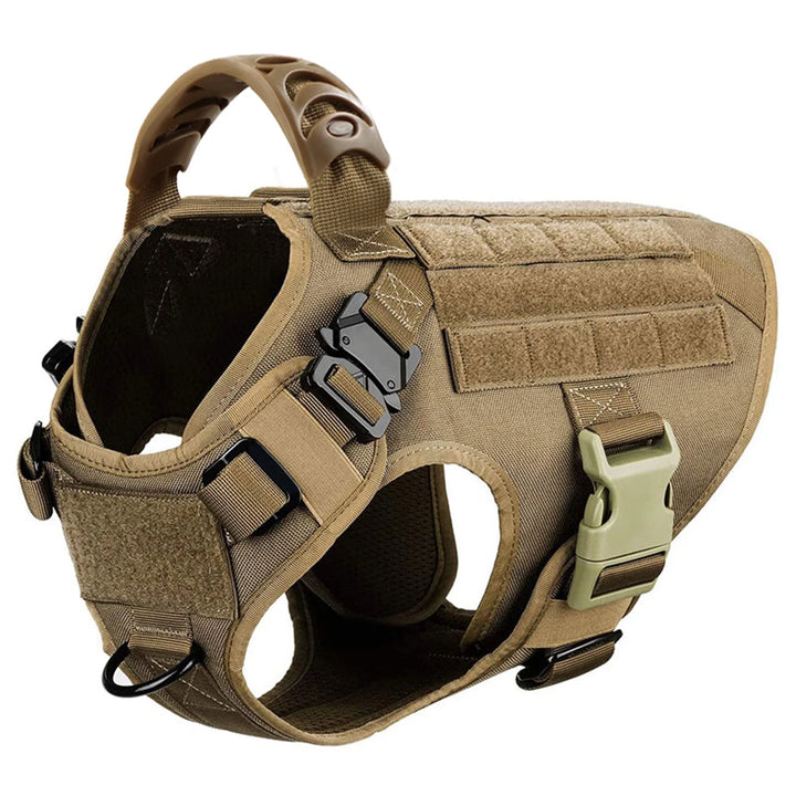 Large Dog Harness And Leash Set - Heavy Duty Tactical Vest