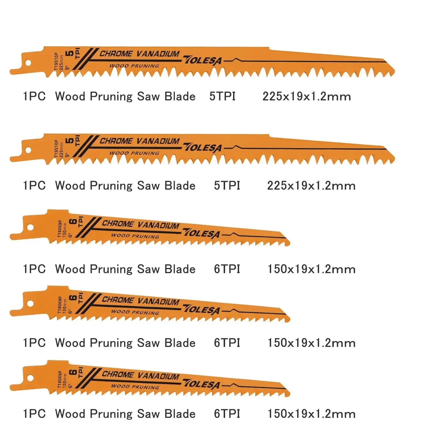 10PCS Reciprocating Bi-metal Saw Blades - Sawzall Blade Set