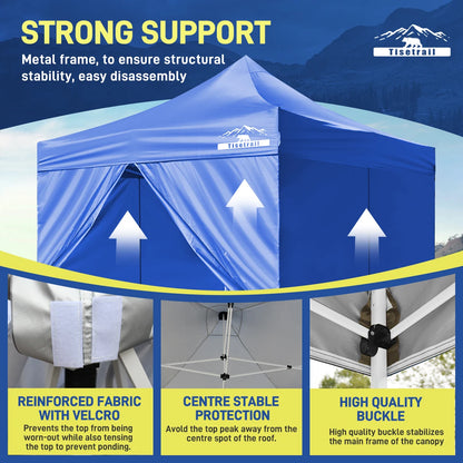 Tisetrail 10x10ft Pop Up Canopy Tent with Sidewalls