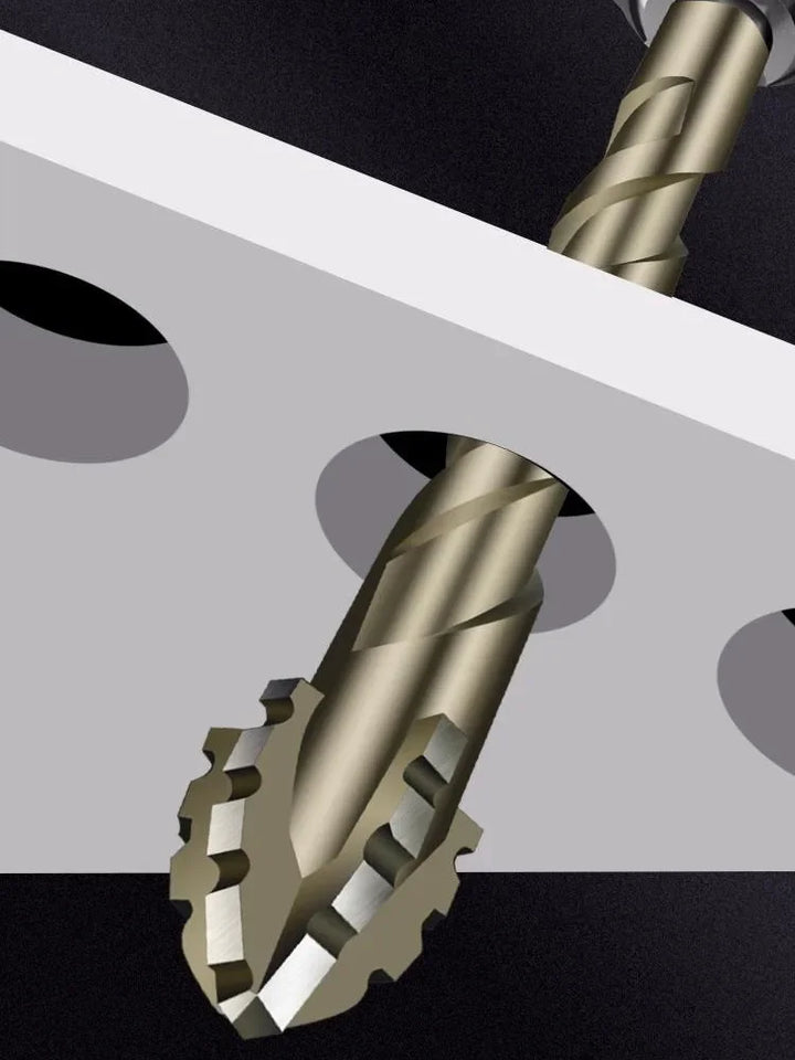 4-Blade Saw Tooth Eccentric Drill Bit | Efficient Drill & Tap