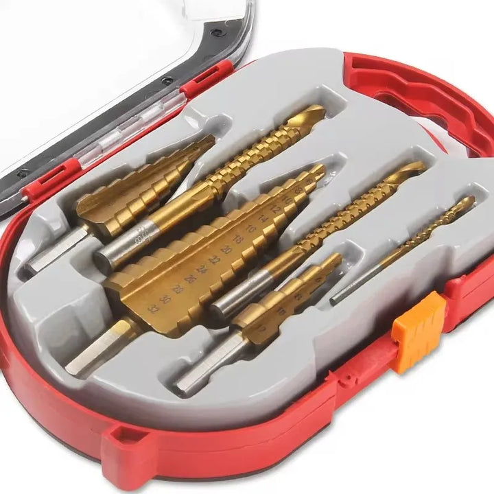 6Pcs Step Drill Bit Set | Titanium HSS Metal Hole Cutter