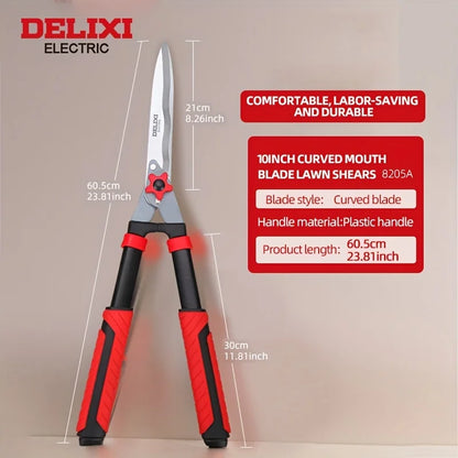 Garden Hedge Shears, 10in/12in Manual Hedge Clippers