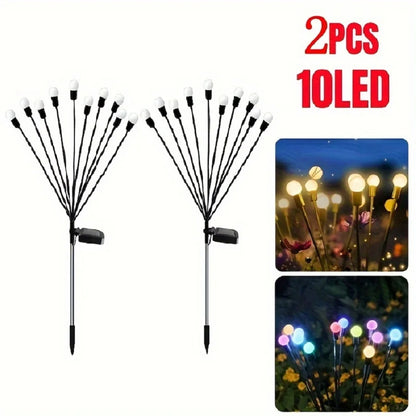 2pc solar firefly lights