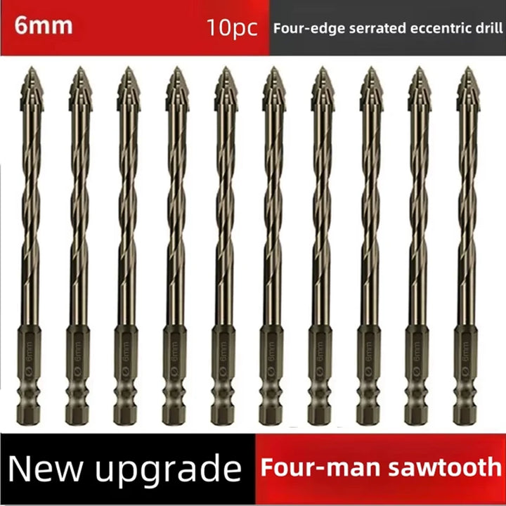 4-Blade Saw Tooth Eccentric Drill Bit | Efficient Drill & Tap