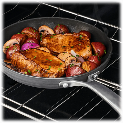 Classic 10-Piece Hard Anodized Cookware Set with No-Boil-Over Inserts