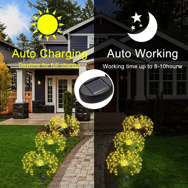 Waterproof Outdoor Solar Fireworks Lights