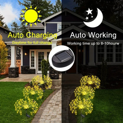 Waterproof Outdoor Solar Fireworks Lights