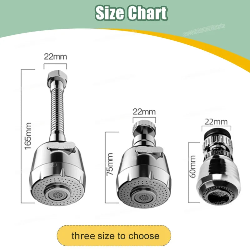 Faucet Extender 360Degree Rotatable Faucet Nozzle Adapter
