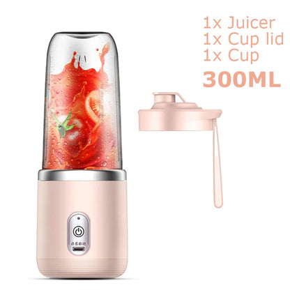 Portable Mixer with 6 Blades Juicer Cup Set