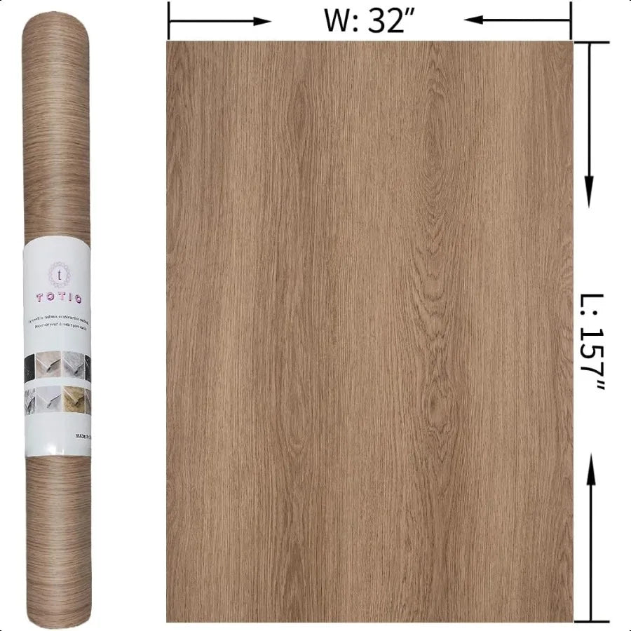 Walnut Wood Wallpaper Light Brown Vinyl Wrap
