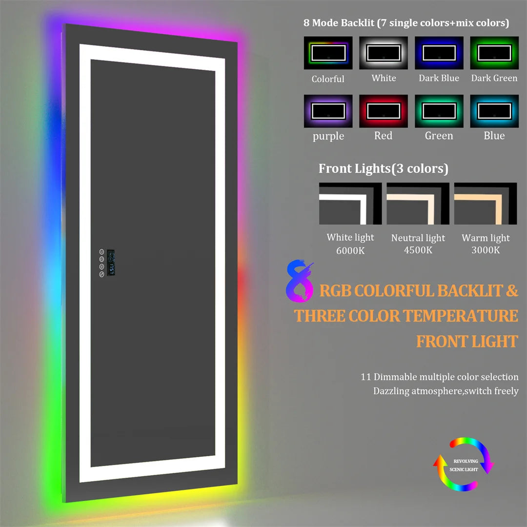 LUVODI Smart Bluetooth Bathroom Mirror LED Lighted Touch Screen