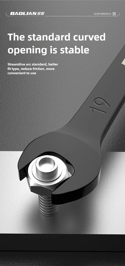 BAOLIAN Dual Directional Fast Plum Blossom Ratchet Wrench