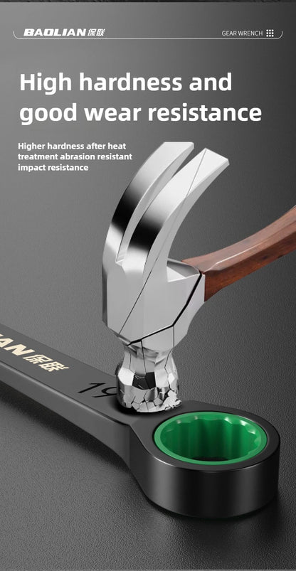 BAOLIAN Dual Directional Fast Plum Blossom Ratchet Wrench